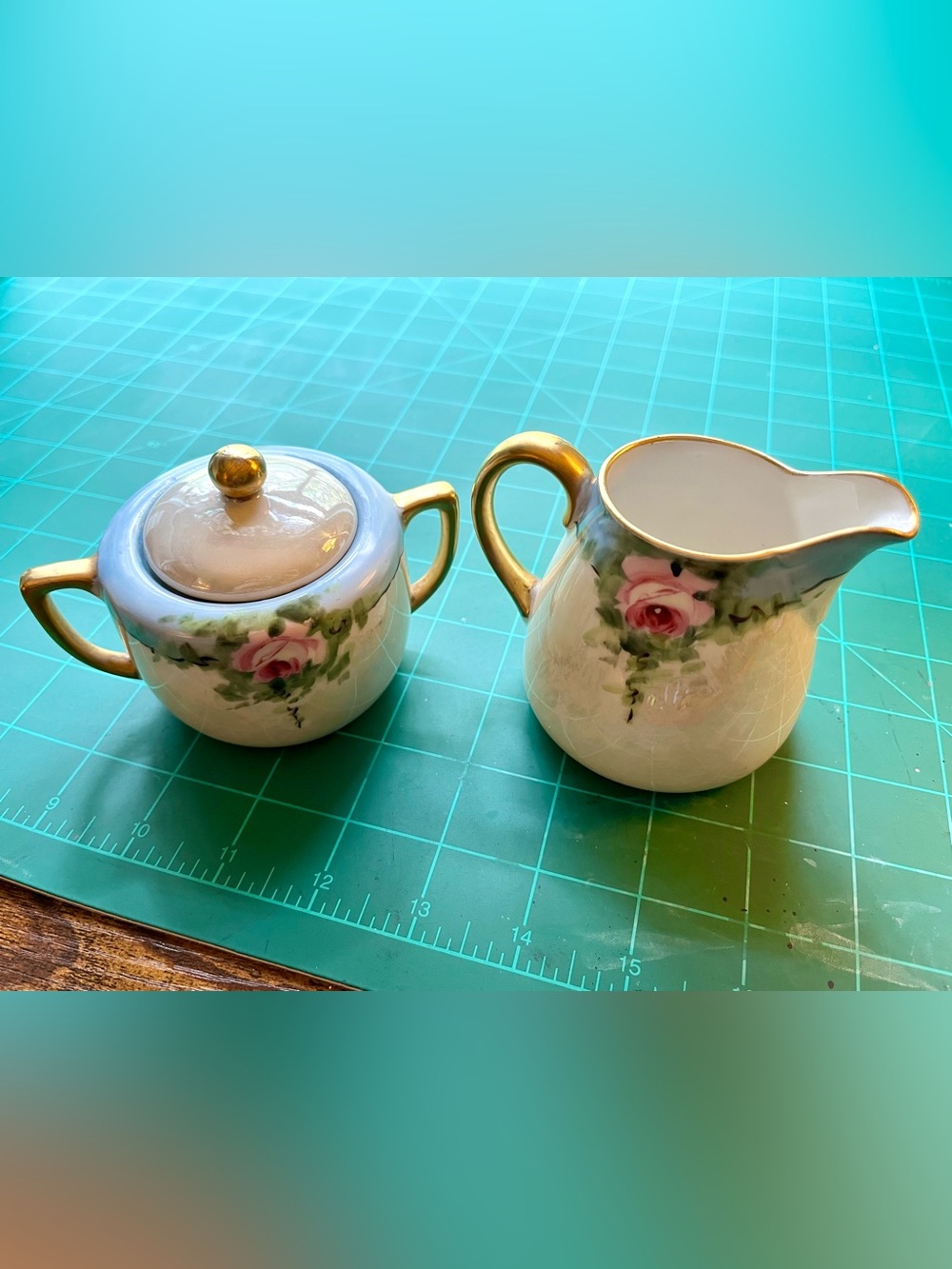 Antique Porcelain Creamer & Sugar Made In Japan